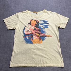 Groovin High T-Shirt Men's 2XL Yellow High Pin-Up Girl Graphic 100% Cotton Japan